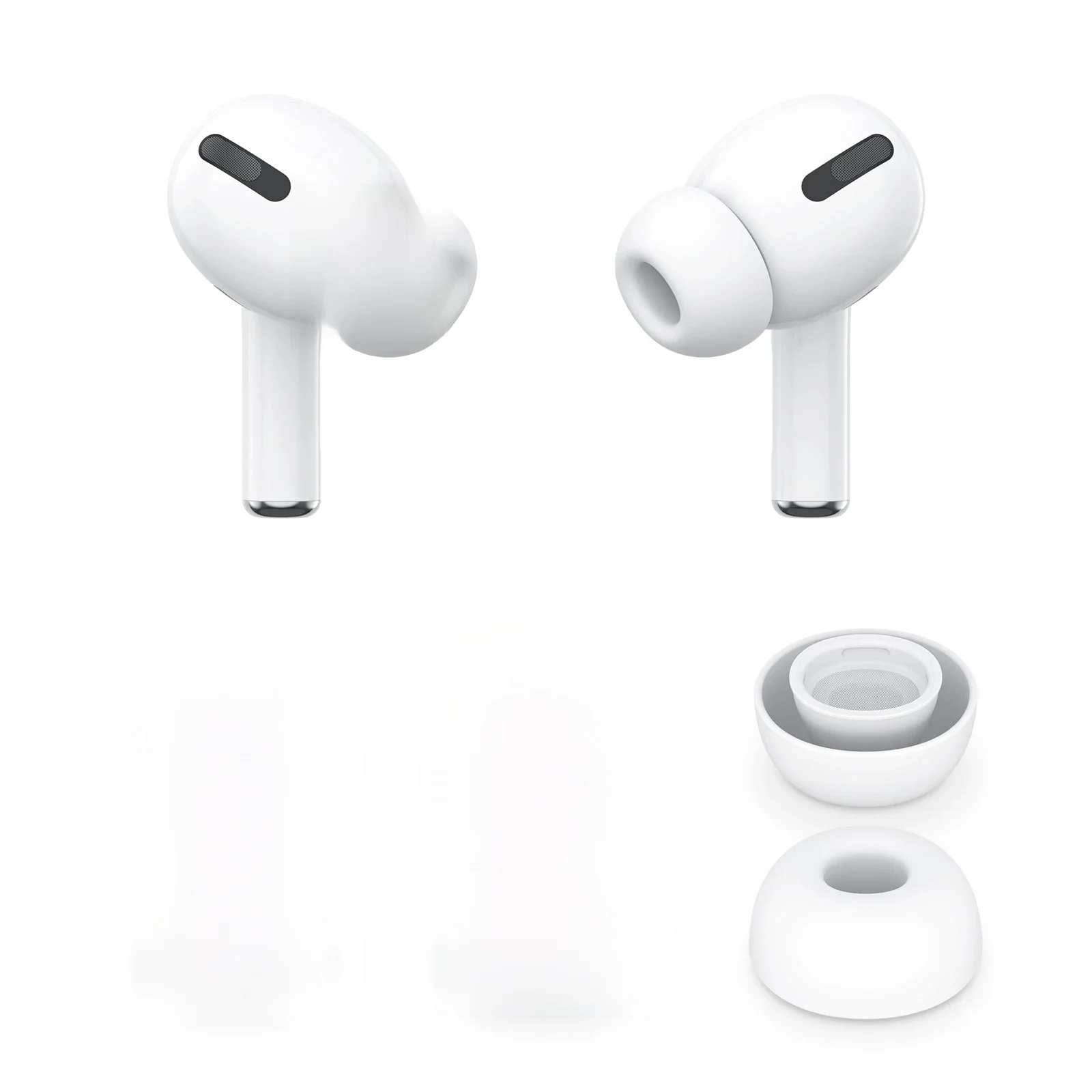 Embouts d'oreille en Silicone pour Airpods Pro 1/2 génération, 6 pièces, housse de protection pour écouteurs, trou de réduction du bruit, oreillettes pour Apple Air Pods Pro