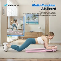 MERACH Pilates Board Multifunctional Abdominal Plate Detachable Ab Trainer with Anti-Slip Design Portable Pilates Reformer 2