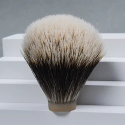 Two Band Badger Hair Shaving Brush Knot Soft Badger Hair Brush Head Handmade Wet Shave Kit Backbone Soft Tip For Shaving Brush