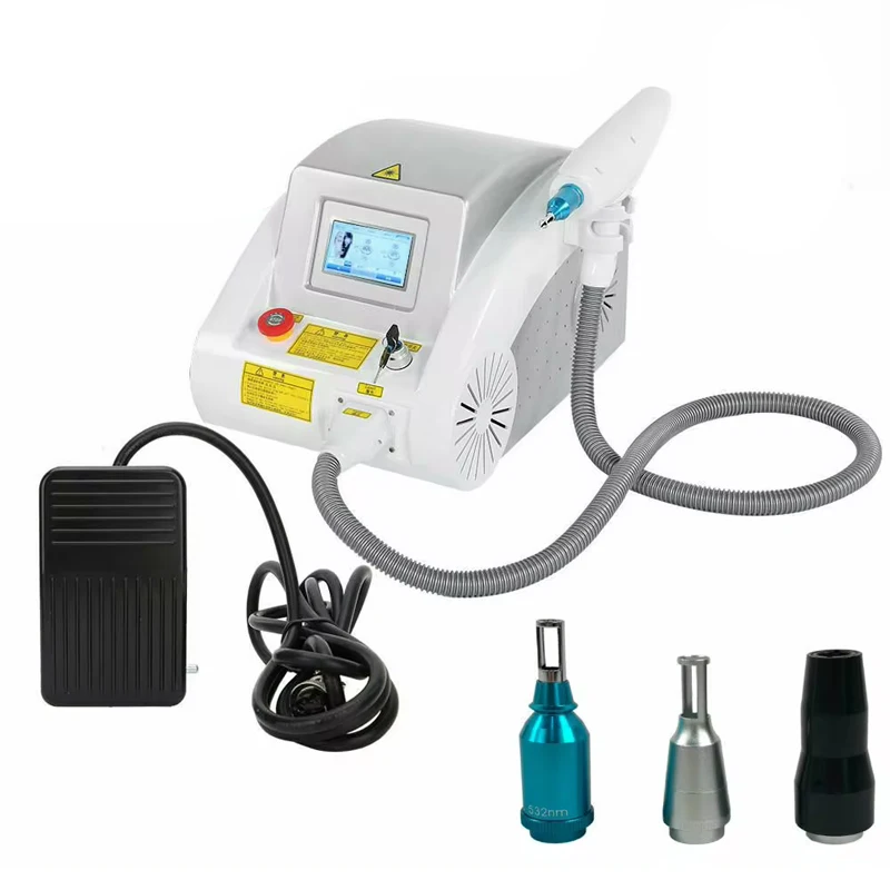 

Q-switched ND Yag Laser Eyebrows Tattoo Removal Machine Carbon Peeling Skin Rejuvenation Freckle Remover Laser with Red Aim