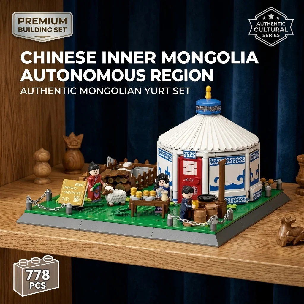 

DIY Inner Mongolia Yurt MOC Building Blocks 778PCS Nomadic Home Tent Bricks Model Construction Set Toy For Kids Birthday Gift