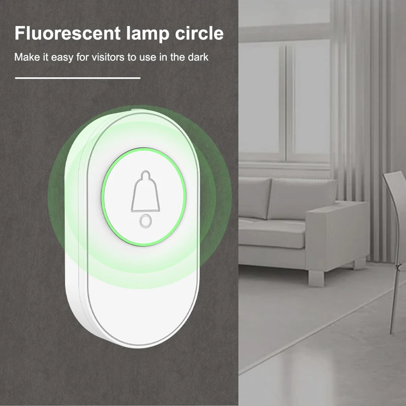 Imagem -03 - Botão Impermeável ao ar Livre sem Fio Eletricidade Sos Pânico One-key Alarm Visão Noturna Anel Fluorescente 433mhz