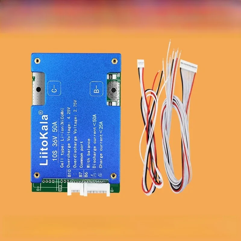 Płytka Zabezpieczająca Baterię Litową LIitoKala 10S/13S/16S/20S 36V 48V 60V 72V 20A/30A/50A, BMS do Akumulatorów Li-ion, Balansowanie i Ochrona Pakietu Baterii — 2