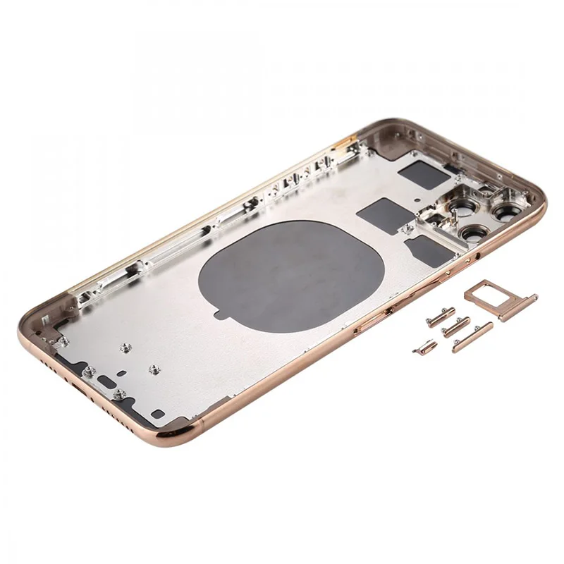 Original disassembly machine 95 new Back Housing Cover with SIM Card Tray & Side  keys & Camera Lens for iPhone 11 Pro Max