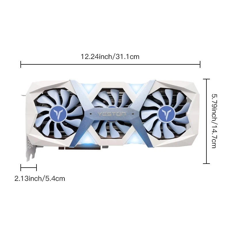 Gebruikt YESTON 5060 rtx 5060 ti 256-bit GDDR7 Desktop board de video Videokaart RTX 5060 TI 8G D7 OC PA Gaming Grafische kaart