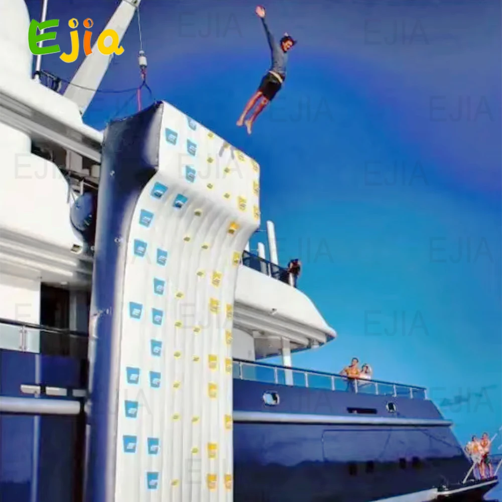 Custom Inflatable Yacht Rock Climbing Slide Wall Inflatable Climbing Wall For  Boat Water Play Equipment Sports