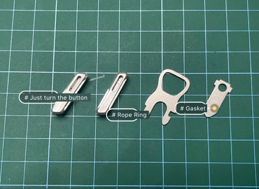 Leatherman-piezas de reequipamiento de sobretensión, botón rápido, cuchillo, botón pulsador, acero inoxidable 303