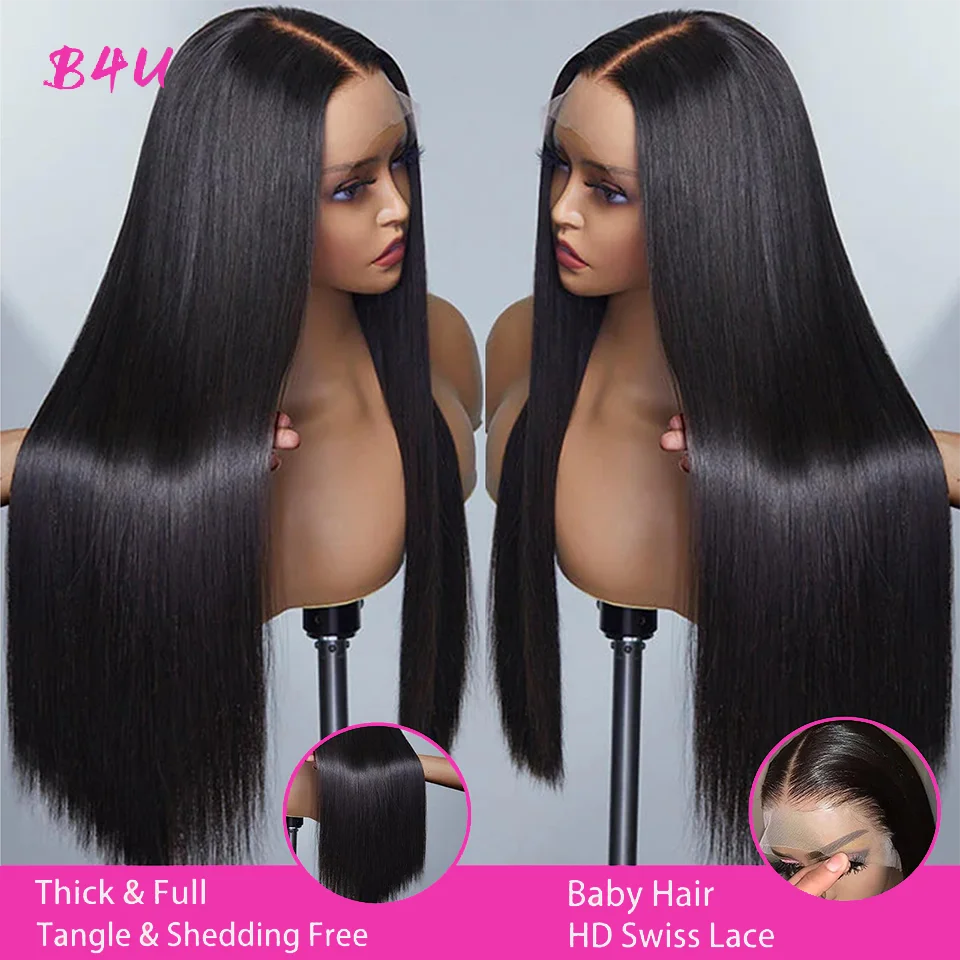 Lace Front Human Hair Wigs 13X4 13x6 Straight Lace Frontal Wig HD Transparent 4X4 Lace Closure Wig Brazilian Remy Hair For Women
