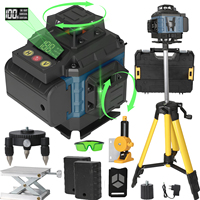 16 Lines 4D Laser Level 360° Self-leveling Horizontal and Vertical Cross Super power Green Laser Beams With Adjustable Tripod