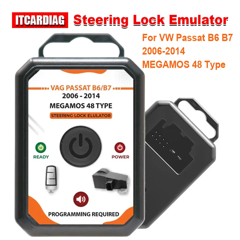 EIS ESL ELV Steering Lock Emulator For Volkswagen For VW B6 B7 For VAG Passat 2006-2014 MEGAMOS 48 Type Transponder with Sound