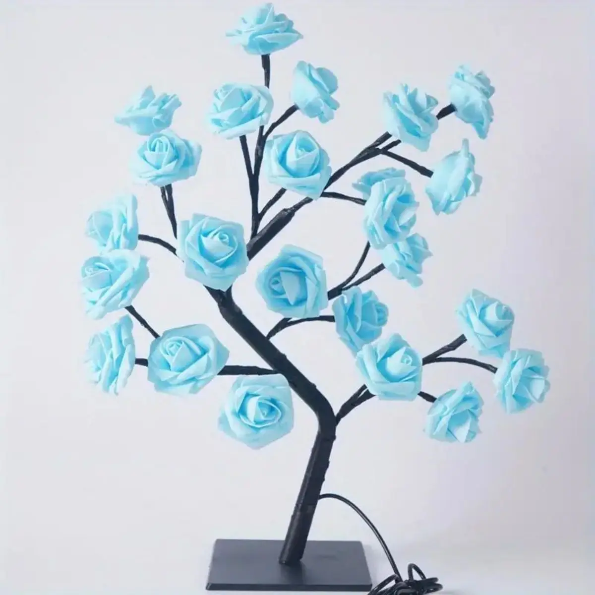 Rose Tree Lamp, Flower Lamp For Valentine\'s Day Wedding Decor, DIY Branches Night Lights Tree Fairy Lamp For Bedroom Home Decor