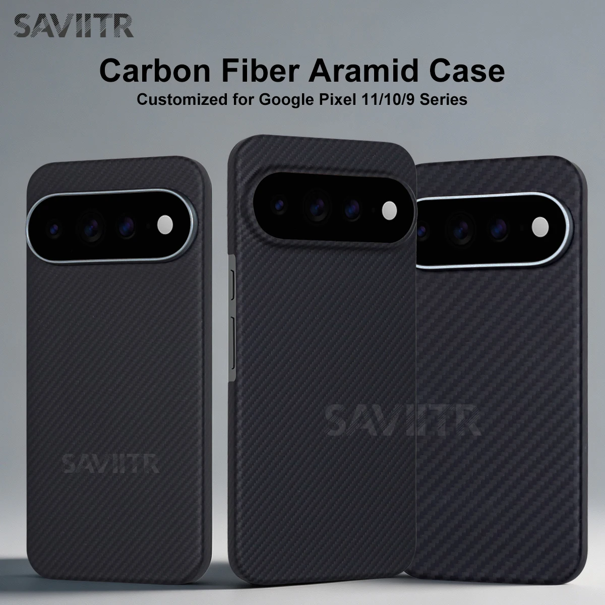 SAVIITR Carbon Fiber Magnetic Case for Google Pixel 11 Pro XL/10 Pro XL/9 Pro Case Support Magsafe Ultra-thin Aramid Fiber Cover