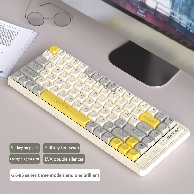 85-key mechanical gaming keyboard mute three-mode computer notebook game usb