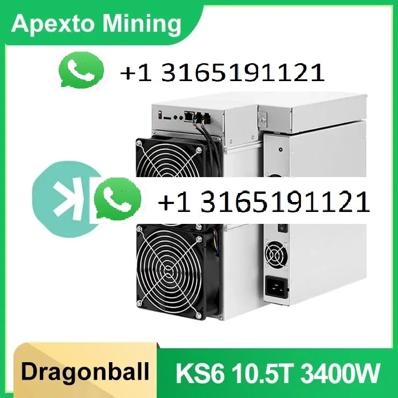 S. LEGIT DEAL BUY 4 GET 2 FREE NEW Dragonball Miner KS6 10.5T 3400W KAS Mining