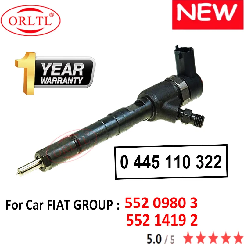 

NEW 0445110322 Diesel Fuel Injector 0 445 110 322 For FIAT GROUP:55209803 55214192 High Quality Injector Nozzle