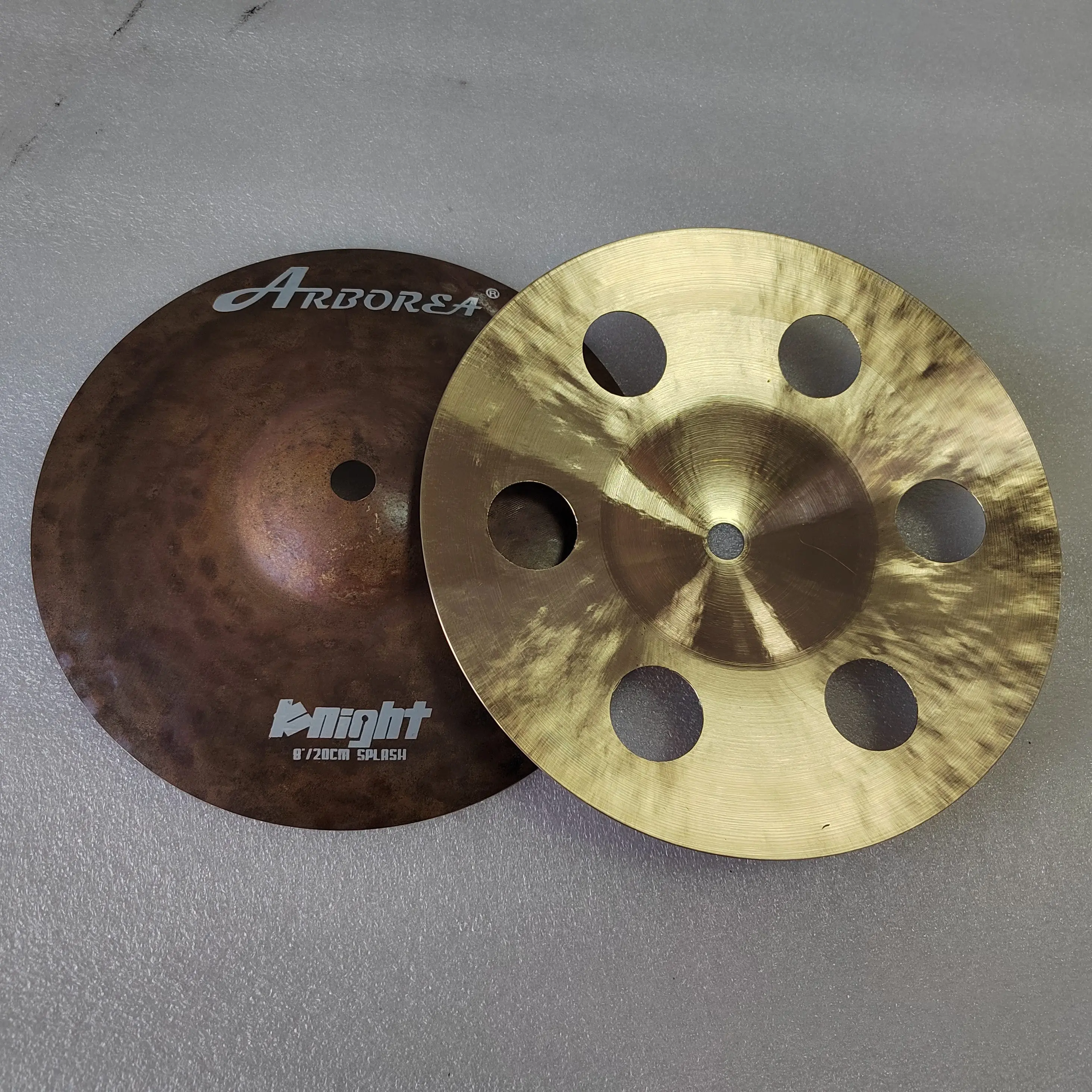 Arborea Cymbal Pack, 8 Inch Splash+O Zone, Quick Attack FX Stack Cymbal for Drummer