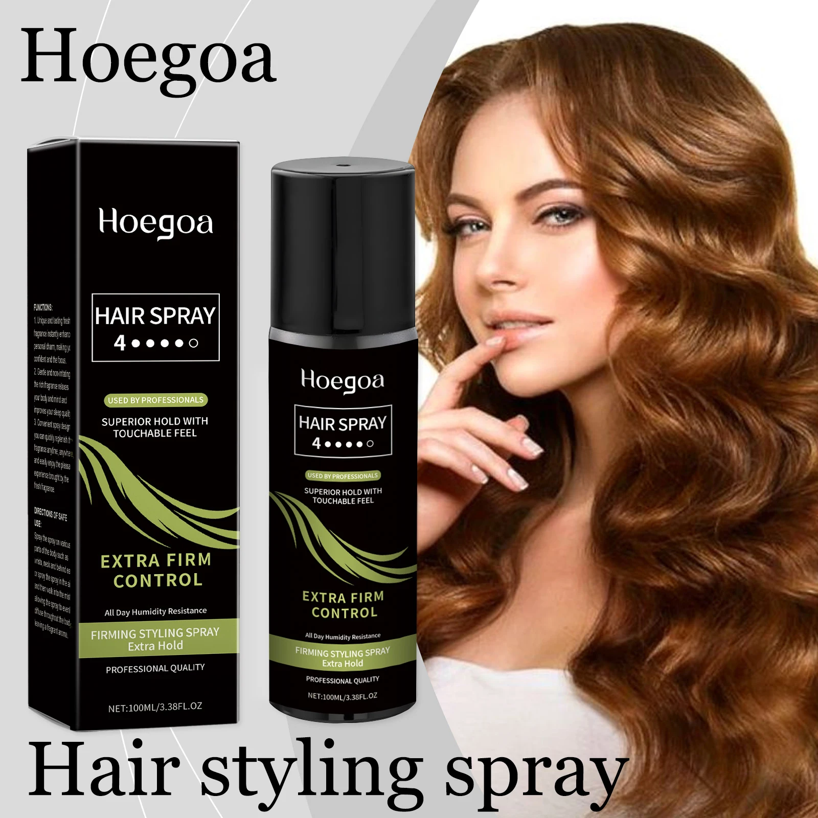 

Hoegoa Спрей для укладки волос Сильная фиксация Стойкий эффект Питательные корни волос Свежий аромат Увеличивает блеск для волос Спрей для укладки волос