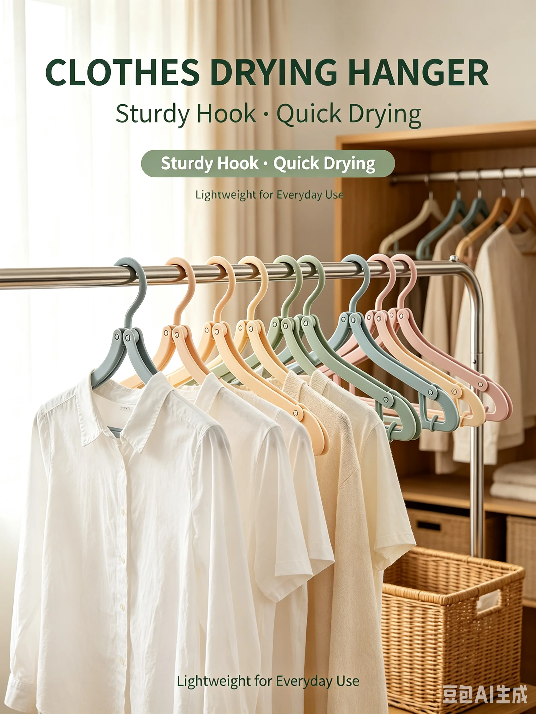 50pcs Pastel Multifunction Retractable Portable Folding Clothes Hanger Travel Essential Cruise Necessity Foldable Drying Rack Home Travel Organization Space Saving Compact Storage Solution Lightweight Convenient Durable Practical Hanger view 2