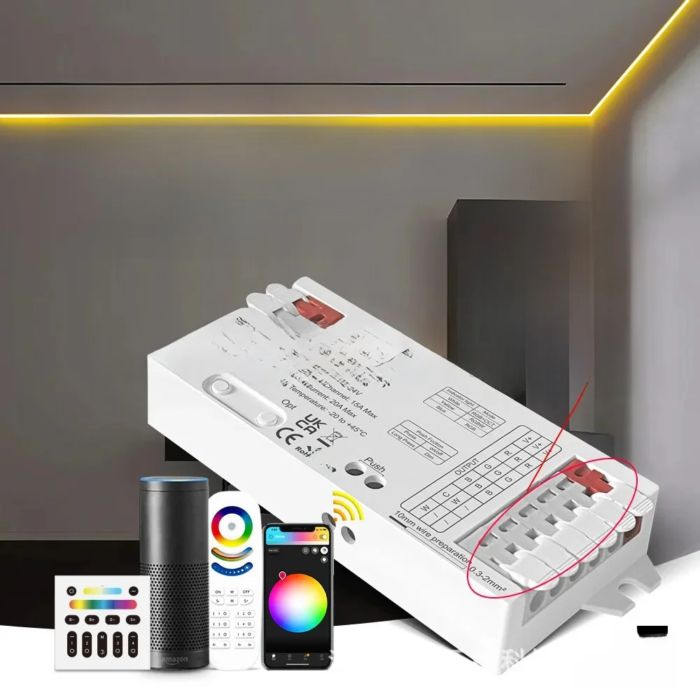 GLEDOPTO GL-C-201P/202P/203P 5-in-1 ZigBee 3.0 Pro+ LED-controller RGB CCT RGBW RGBCCT Striplicht Smart APP Spraakbesturing - afbeelding 2