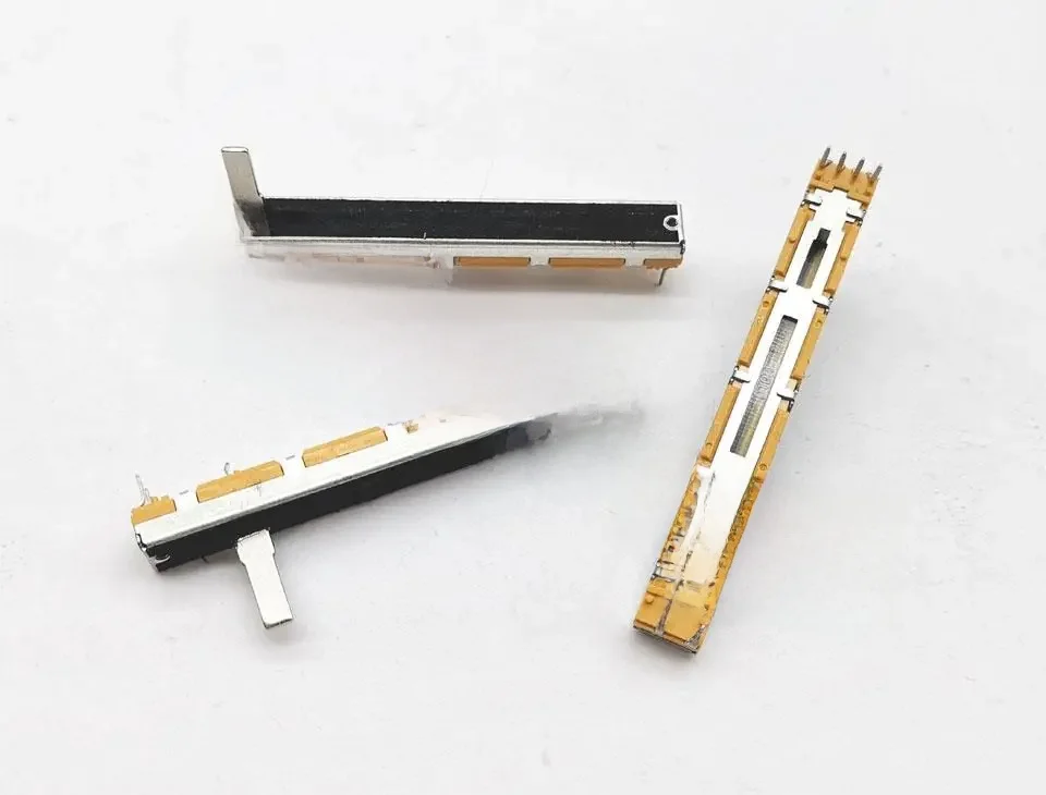 4 szt. Stereo 2-kanałowy 75mm 7.5cm pomarańczowy mikser suwak potencjometru suwak D10K D103 dla BEHRINGER Soundcraft Fadery — zdjęcie produktu 3