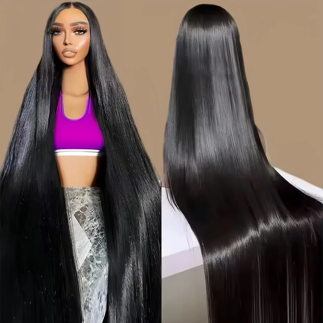 

30 40 Inch 200 Density Frontal Wig For Black Women Brazilian Wigs Human Hair 13x4 Bone Straight HD Transparent Lace Front Wigs