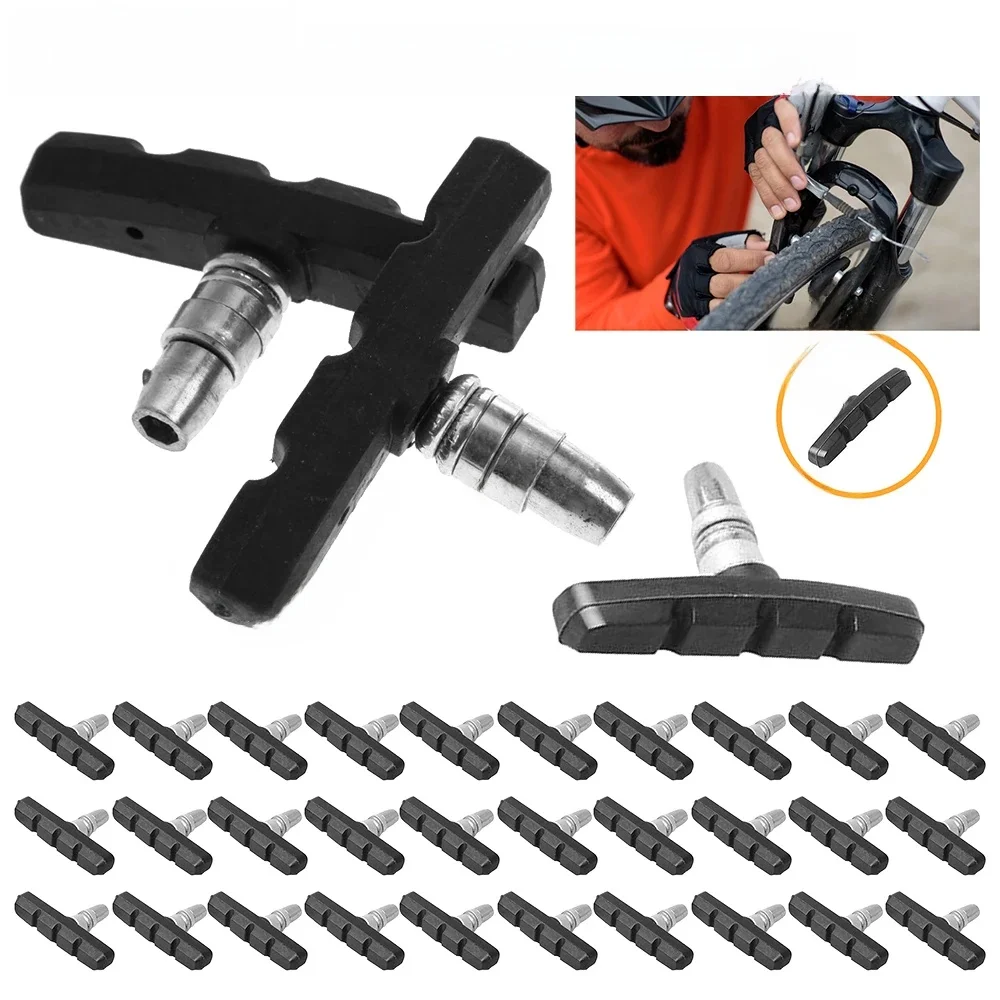 AliExpress APWIKOGER 1-30Pcs V Type Silent Brake Pads Shoes Bicycle Cycling Mountain Bike Dead Speed Brake Pads V Brake System Brake Cycling Part ﻿