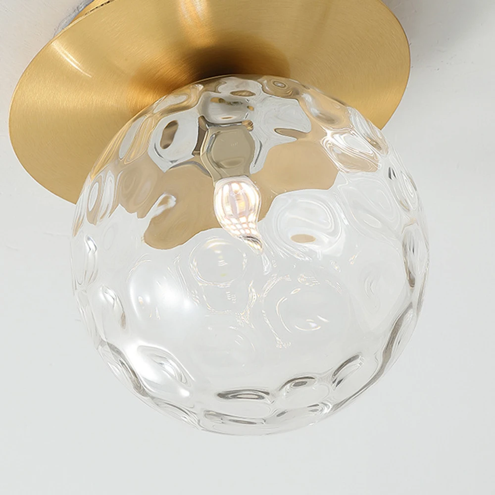 Nordic Simple Modern Round Glass Ball Ceiling Lamp Living Room Lighting Hallway Ceiling Light Bedroom Lamp Led Light
