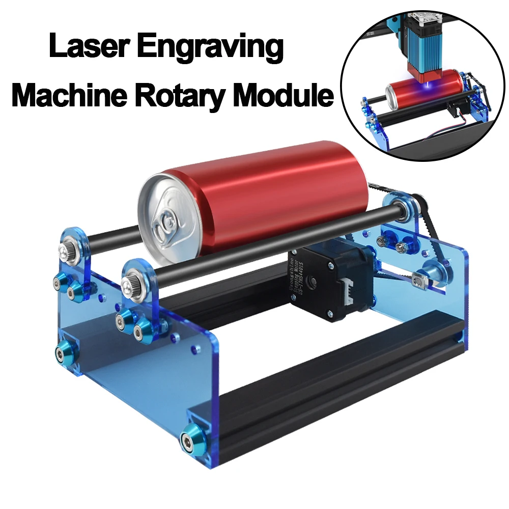 3D Printer CNC Laser Engraving Machine Y-axis Rotary Roller Engraving Module With Motor for Engraving Cylindrical Objects Cans