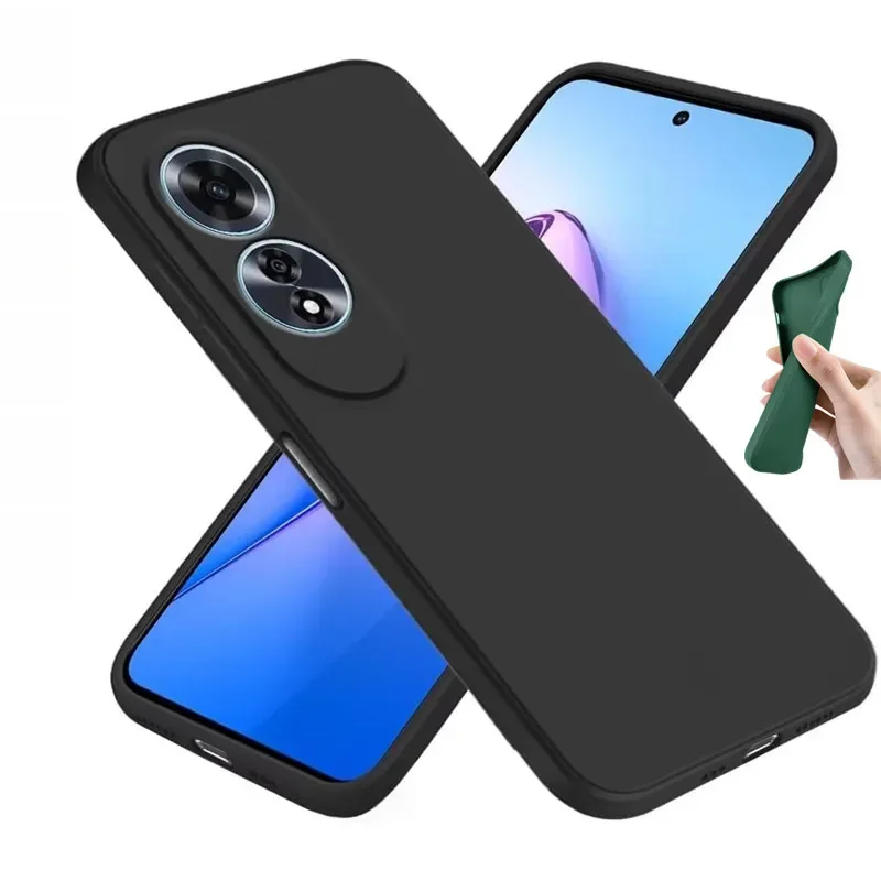 Capa tpu de silicone líquido flexível para oppo a60 a40 a40m a80 a79 5g a98 a78 a58 a38 a18 a3 pro