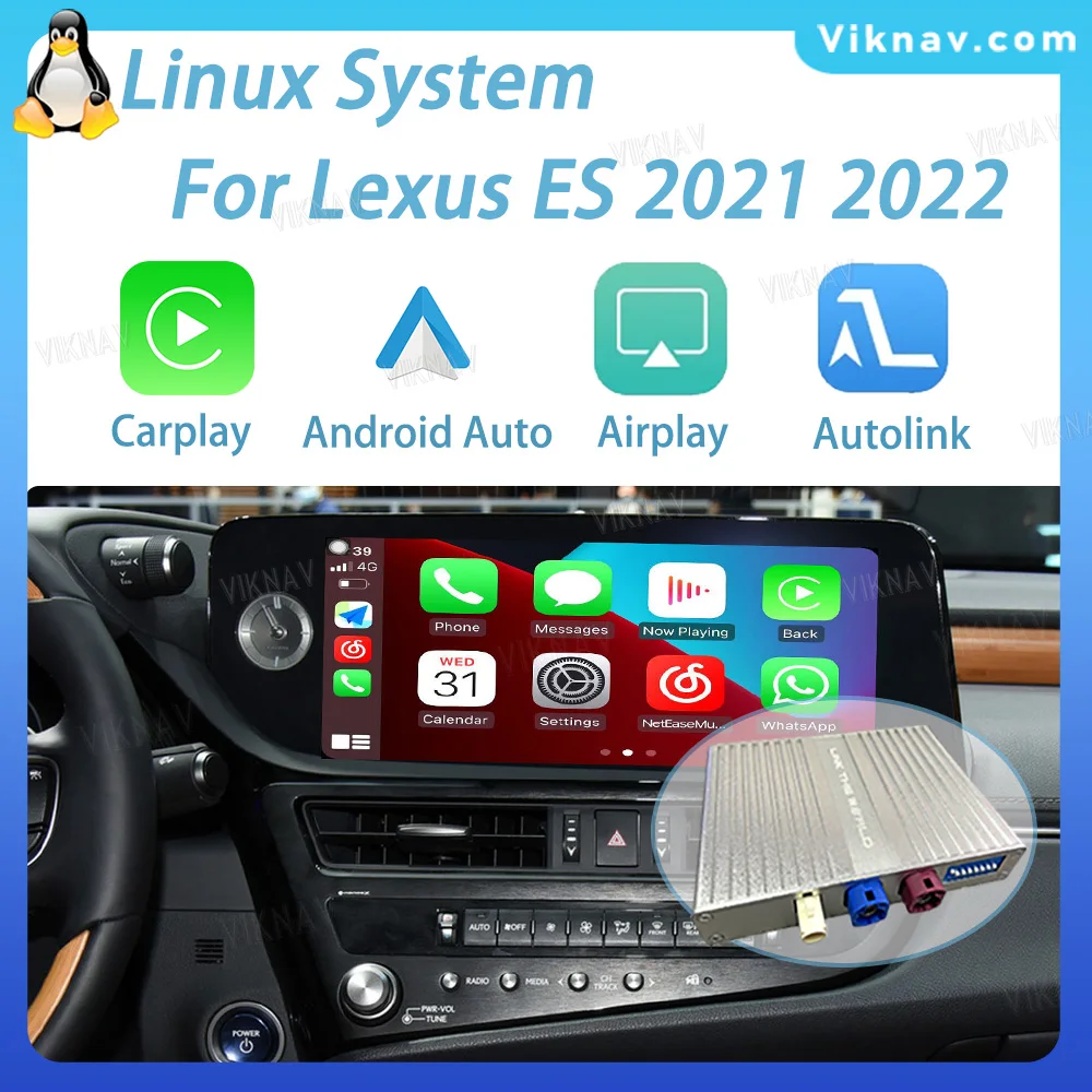 

Интерфейсная коробка Viknav Linux, 6,3-дюймовый экран для Lexus ES 12,3 2021, беспроводной Apple CarPlay, Android, поддерживает только оригинальные автомобили