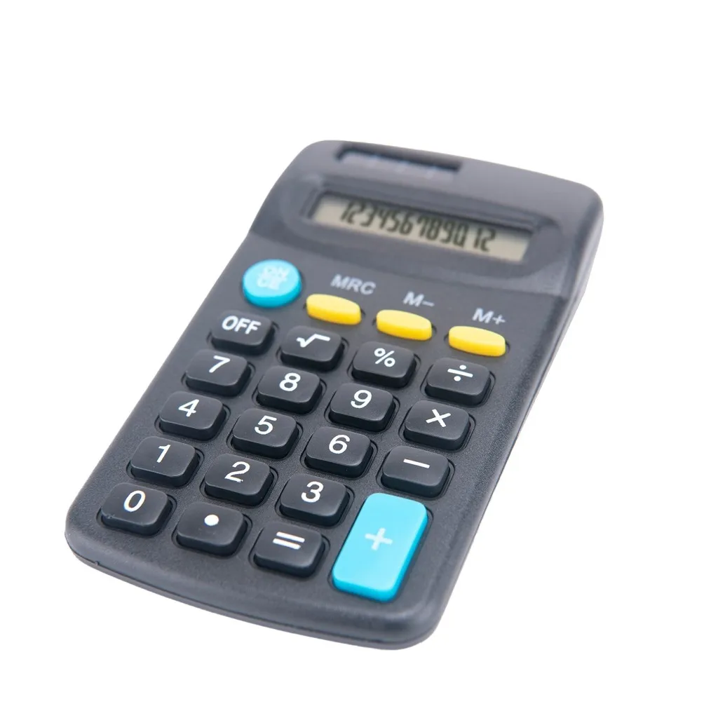 Mini Pocket Calculator Kit Small 8 Digits CCD402 BLACK LCD Screen HD use by students