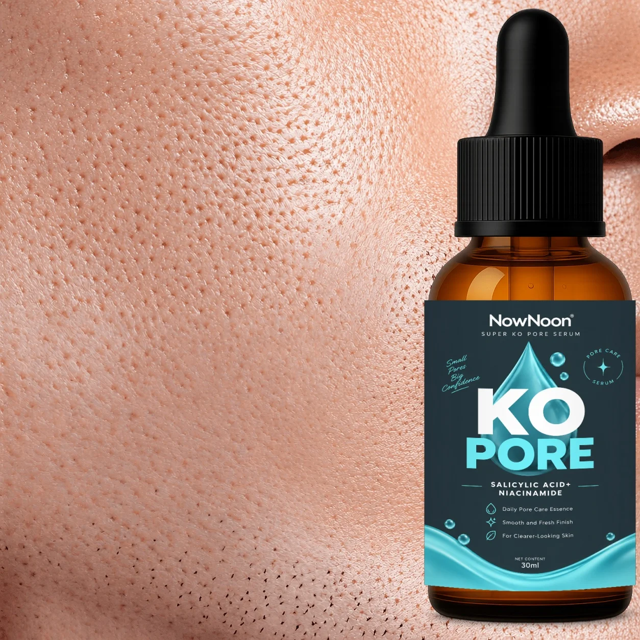 [Luxurious Korean Skincare] Super Potent Pore Serum, Discover Skincare with NowNoon SUPER KO PORE 30ml Essence, Salicylic Acid + Niacinamide for Pore Appearance and Smoother-Looking Texture, A Smooth, Fresh Finish to Round Out Your Beauty Collection