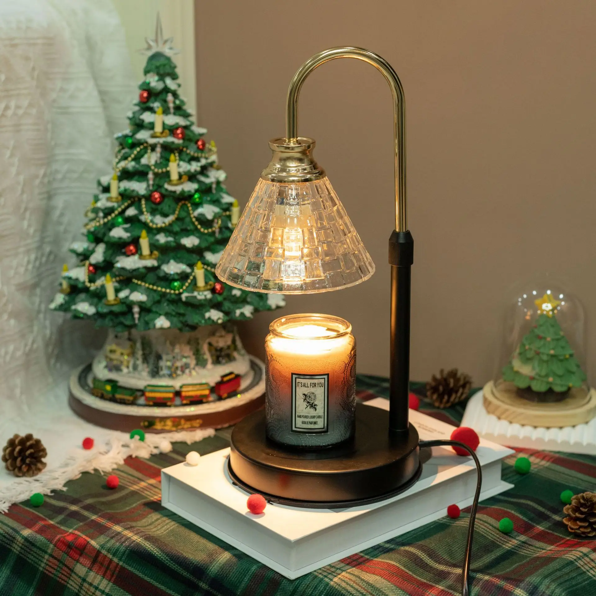 Imagem -02 - Modern Candle Warmer Lamp com Temporizador Retro Melting Wax Lamp Bedhead Iluminação Home Decor Presente para Mãe e Menina