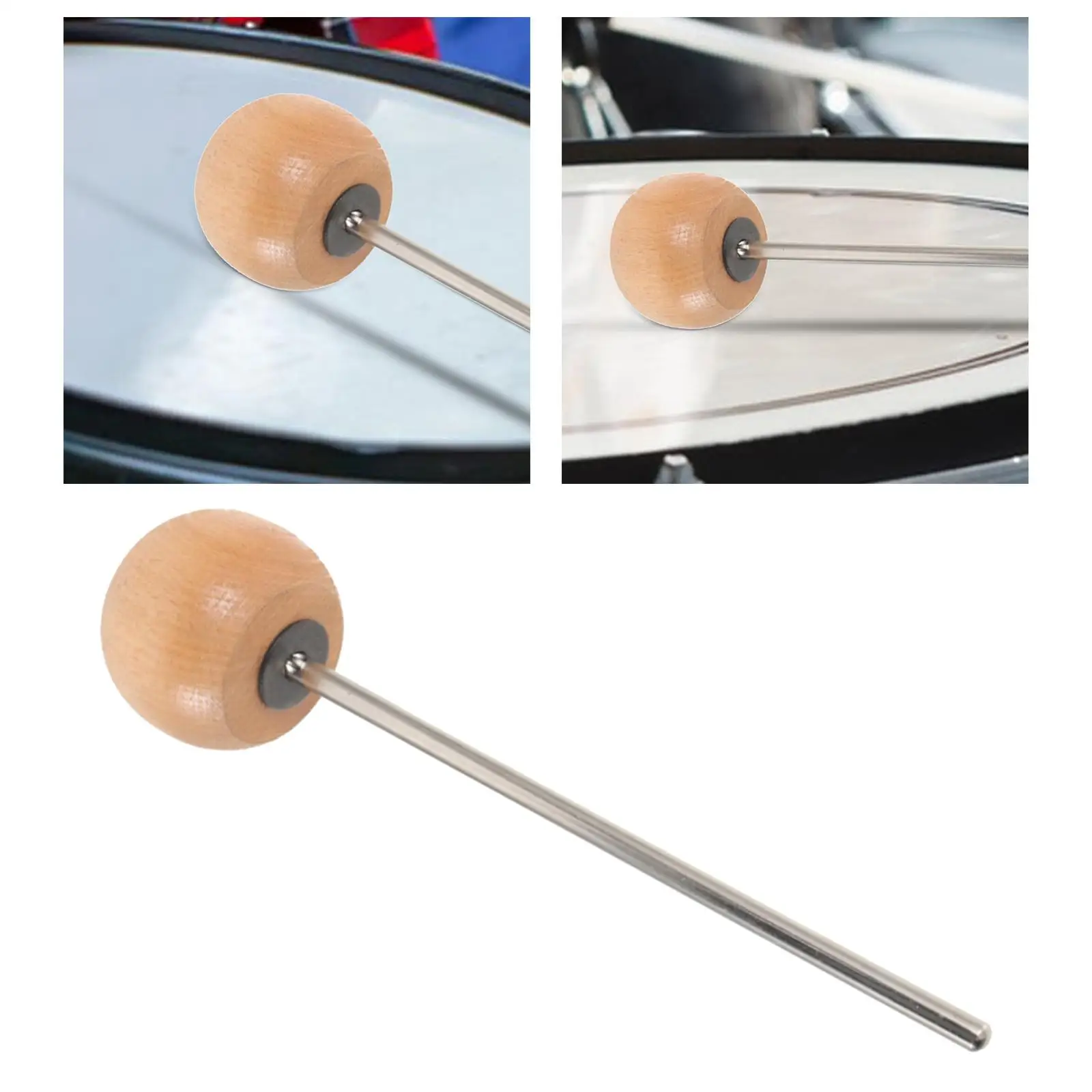 Batidor de Pedal de tambor de bajo de madera, batidor de tambor, Pedal de tambor, martillo, mazos, pieza de instrumento, herramienta de práctica de tambor