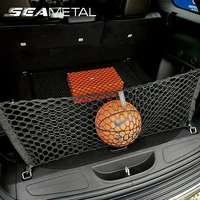 SEAMETAL Car Trunk Net Universal Car Mesh Bag Auto Rear Trunk Storage Net Luggage Cargo Net Pocket For Car Motorcycle Trucks ATV