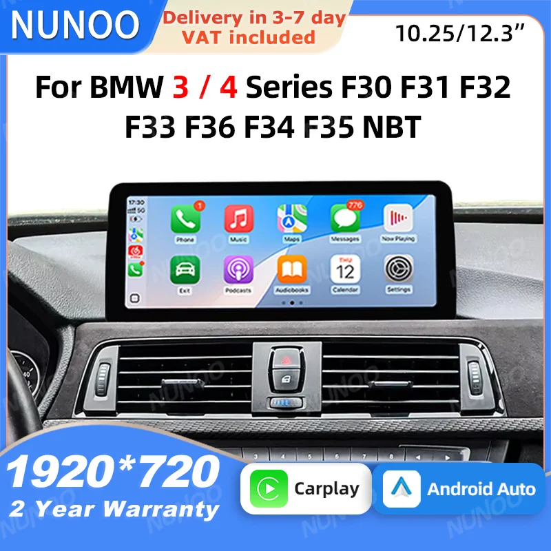 1920*720 Multimedia-Touchscreen für BMW 3er 4er Serie F30 F31 F32 F33 F36 F34 F35 NBT Wireless Carplay Android Auto Radio Player