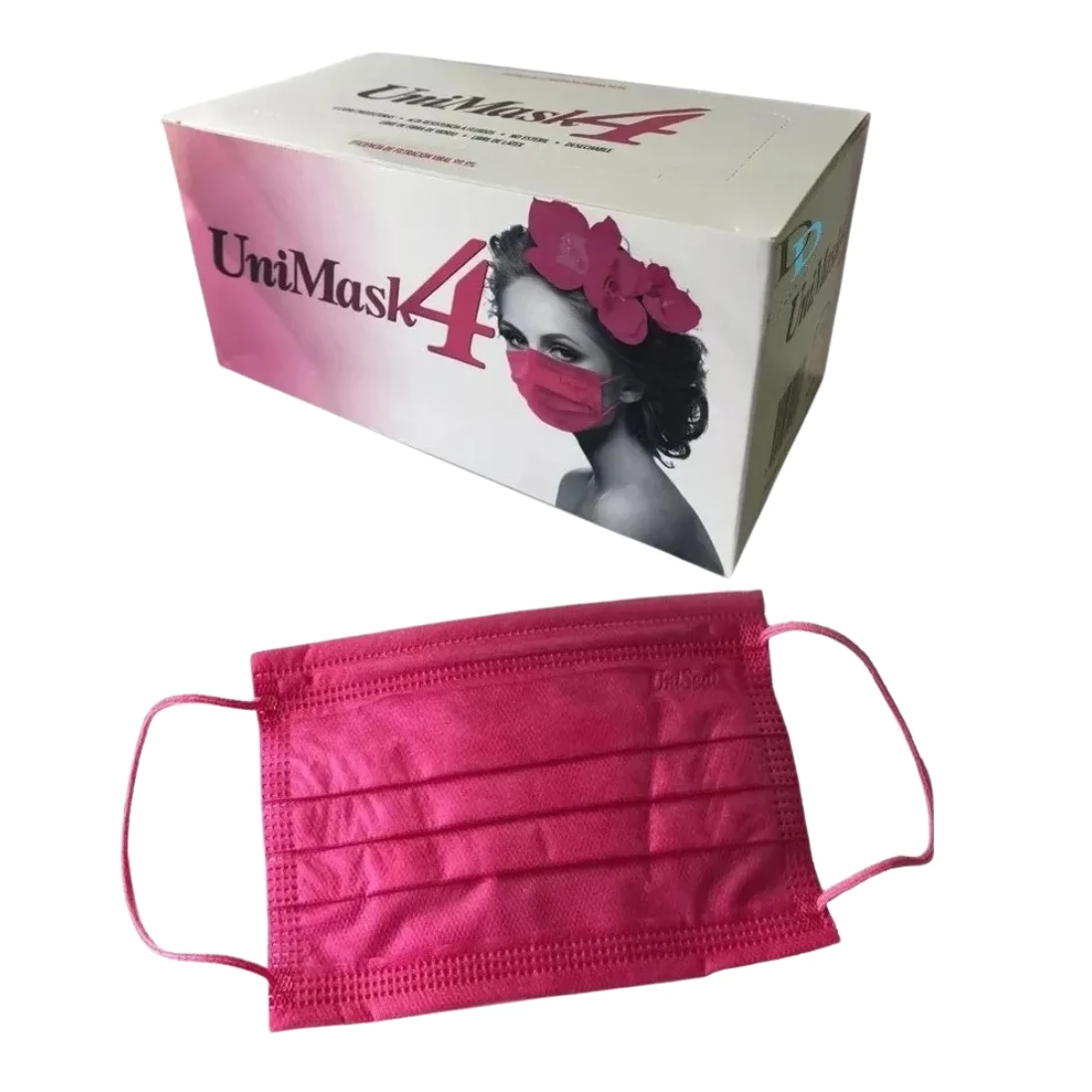 Cubrebocas Unimask 4 Capas Uniseal Rosa