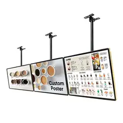 Ultra thin LED Snap Frame Advertise Light Box LED Menu Board Screen Poster  Lightbox Fast Food Restaurant Store Decoration
