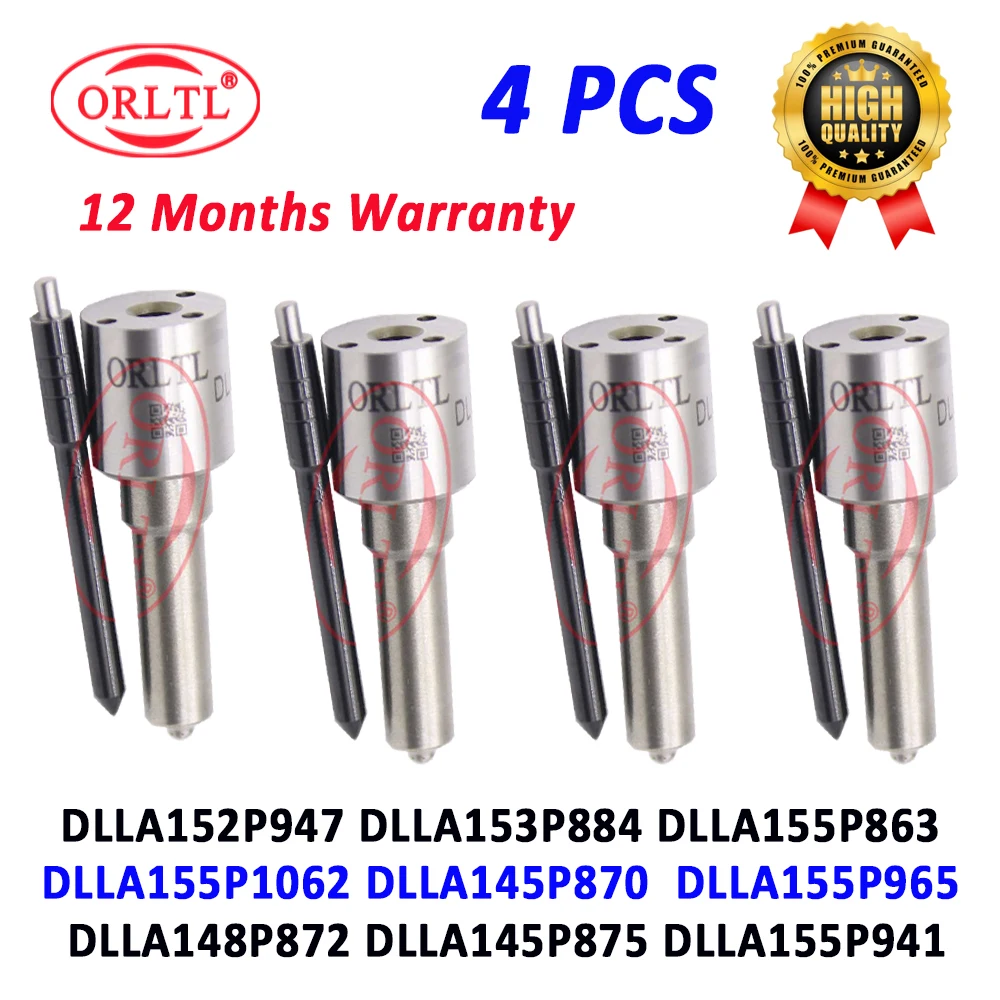 

Форсунка дизельного инжектора DLLA152P947, 4 шт., DLLA153P884 DLLA155P863 DLLA155P1062 DLLA145P870 DLLA155P965 DLLA145P875 DLLA155P941