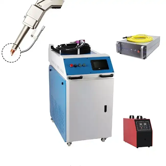 Factory Good Price 4 In 1 Industry Laser Welding Machine Dual Wire Feed Nozzle Fiber Laser Welder Cleaner Cutter