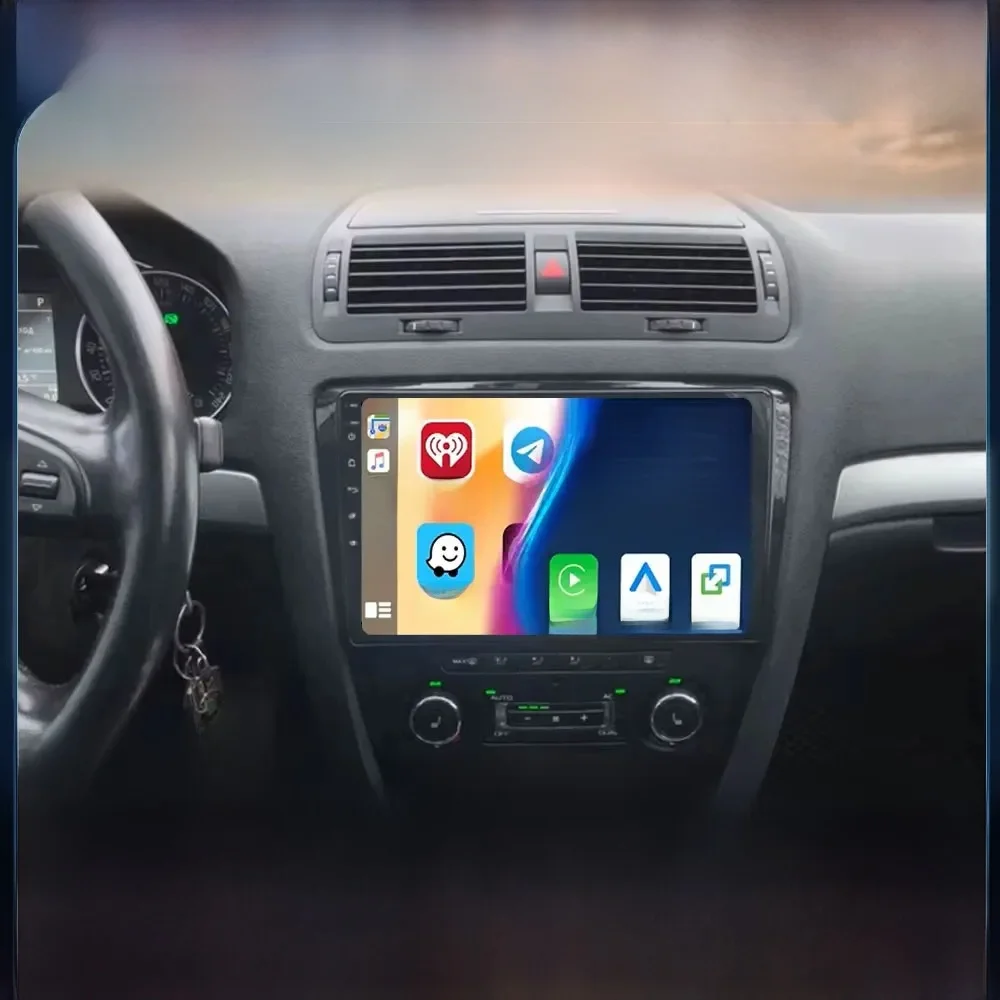 Android 15 Draadloze Carplay Auto Radio Multimedia Speler Gps-navigatie Voor Skoda Octavia 2 A5 2008 2009 2010 2011 2012 2013 - afbeelding 2