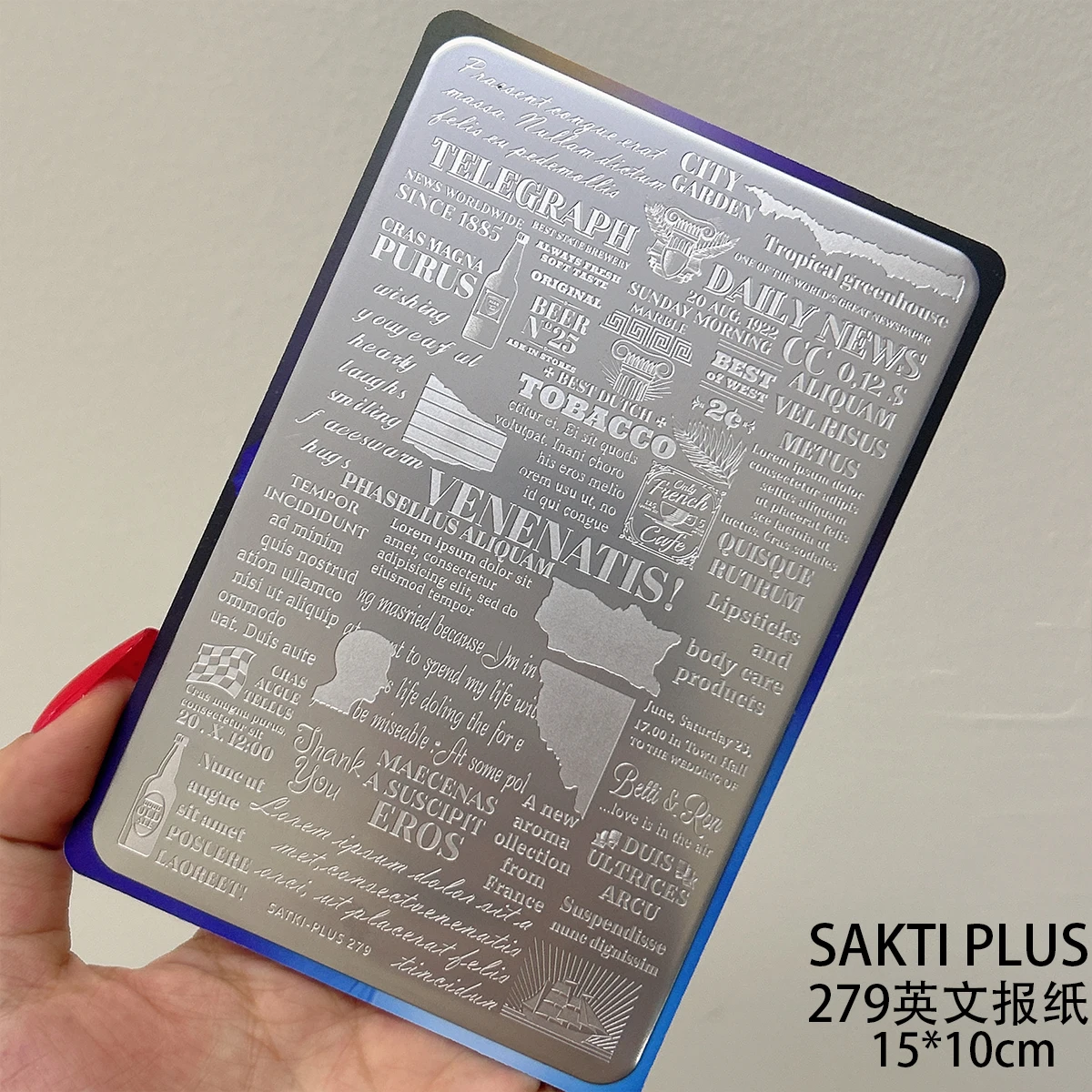 

Nail Art Stamping Plate Stamping Gel Nail Polish Mold Nail Stamping Template Transparent Transfer Silicone Stamp Steel Plate Newspaper Retro Letter Elements Daily English Letters British Style Nail Decoration Beginner-Friendly No-Paint Nail Decoration Tem