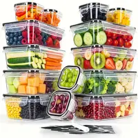 26 recipientes herméticos para alimentos sin BPA (26 recipientes, 26 tapas) Utensilios de cocina adecuados para almacenar productos secos/frutas/verduras portátilmente Caja de almacenamiento