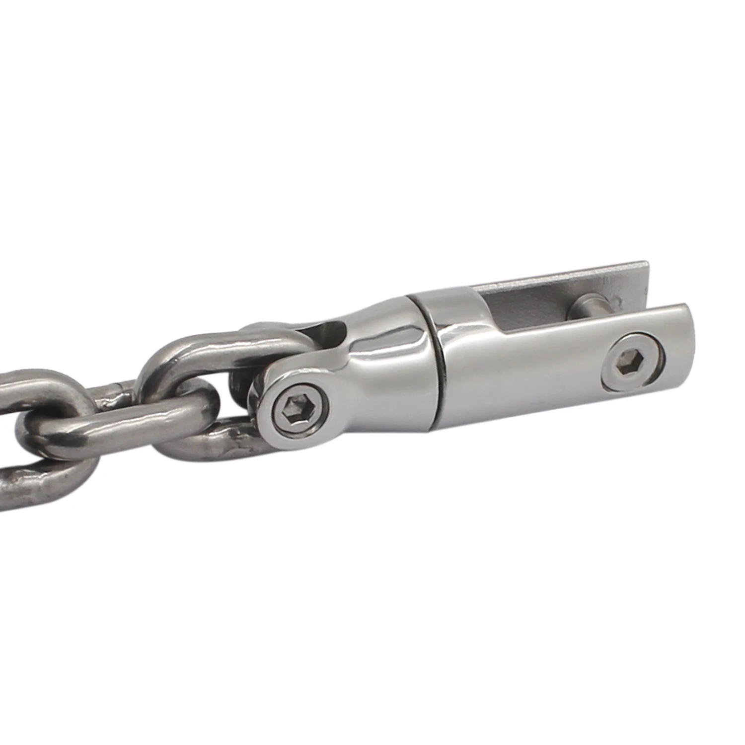 3/8"-1/2" (10-12 mm) Boats Anchor Chain Connector Marine Hardware Stainless Steel Anchor Chain 360 Degree Swivel Chain Connector