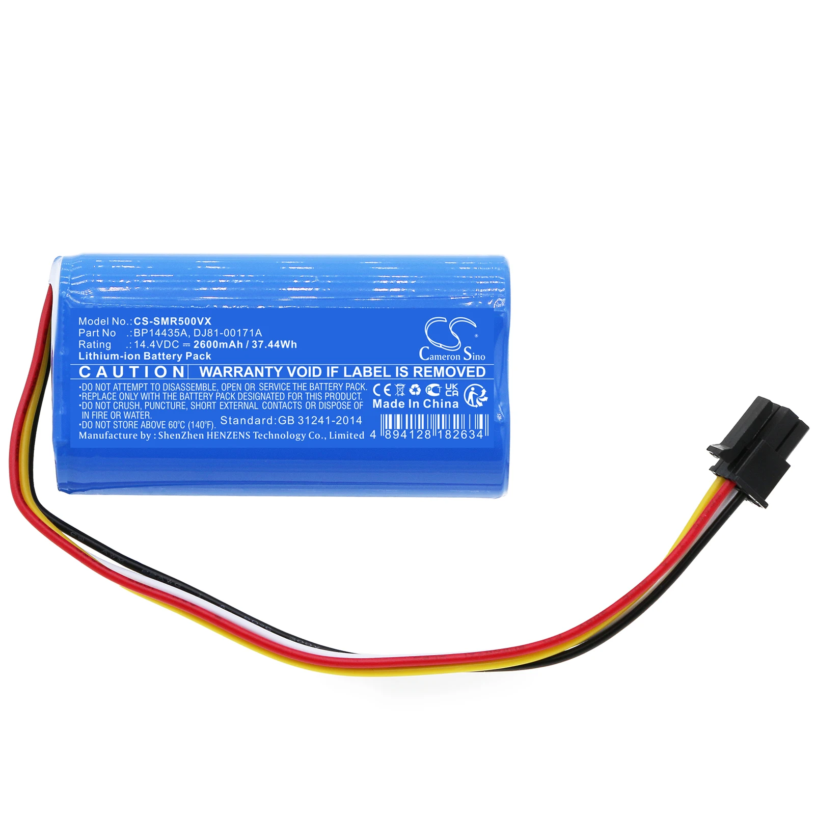 Replacement Battery for Midea  i5, i5 Extra, i5 Young, i9 EYE BP14435A 14.4V/mA