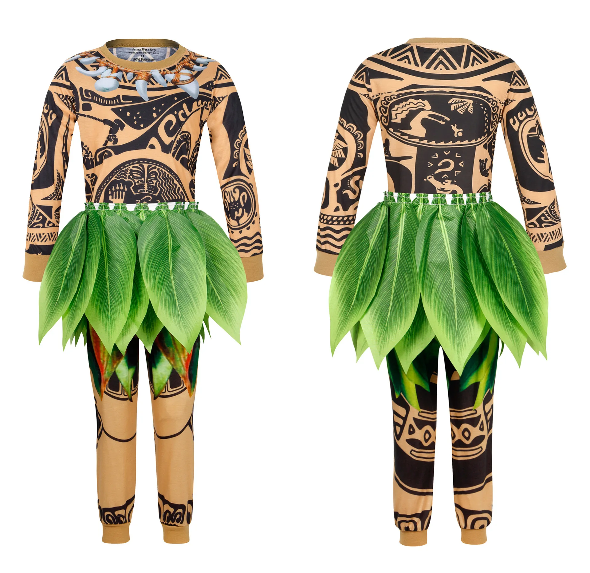 Moana Maui tatuaż kostium T Shirt/spodnie kostium Cosplay na Halloween Maui kostium na imprezę karnawałowa sukienka Up stroje