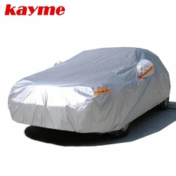 Kayme — Housse de protection contre le soleil imperméable pour voiture, couverture anti-poussière pour véhicule, contre la neige, la pluie, les UV, pour SUV, berline, taille universelle, 210T