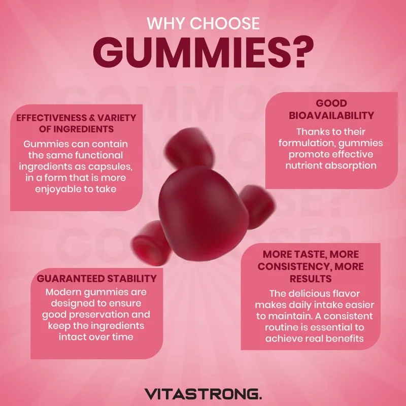 مركب فيتاسترونج بيوتين عالي الجرعات 100% نباتي - 120 علكة بيوتين للشعر والبشرة والأظافر مع الزنك والسيلينيوم وفيتامين C وفيتامين E وفيتامين ب6، يوديد البوتاسيوم يوديد الصحة ويقلل من التعب