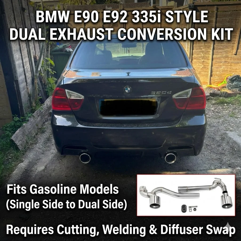 BMW E90 E92 318i 320i ガソリン車用 デュアルアウトレット排気