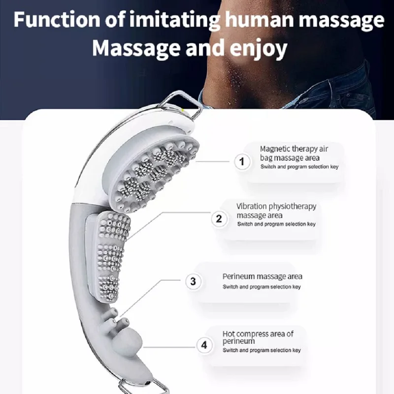 Heating Vibrat Magnetic Treatment Male Prostate Stimulator Magnetic Physiotherapy Instrument Relax Electric Prostate Massager